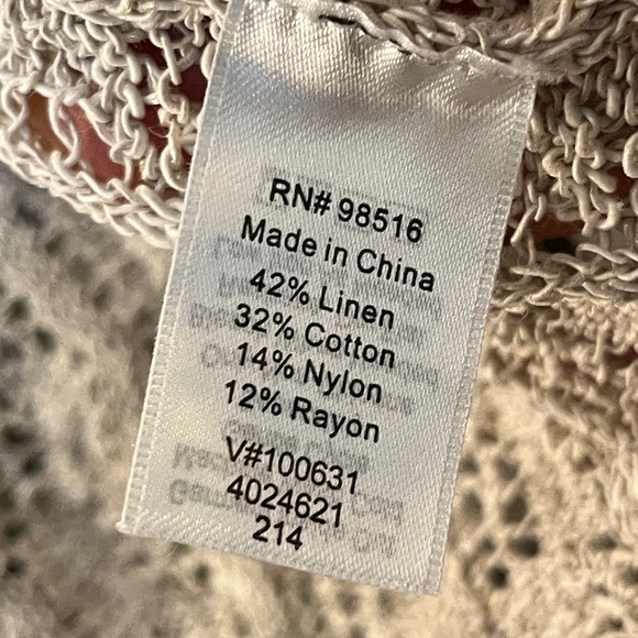 Coldwater Creek Women's Bay Breeze Shrug Sweater Gray Beige Cardigan sz S EUC - Picture 6 of 9